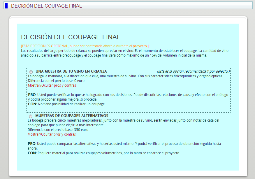 Taller de coupage Decisión SingularWINE, makingonline